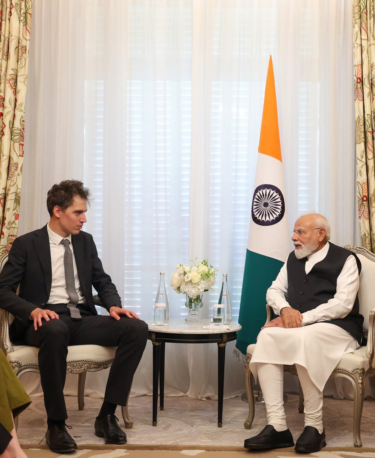 Arthur Mensch et Narendra Modi