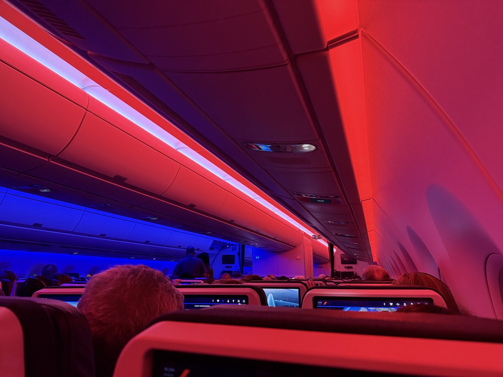 Cabine économie d’un A350-900 Air France