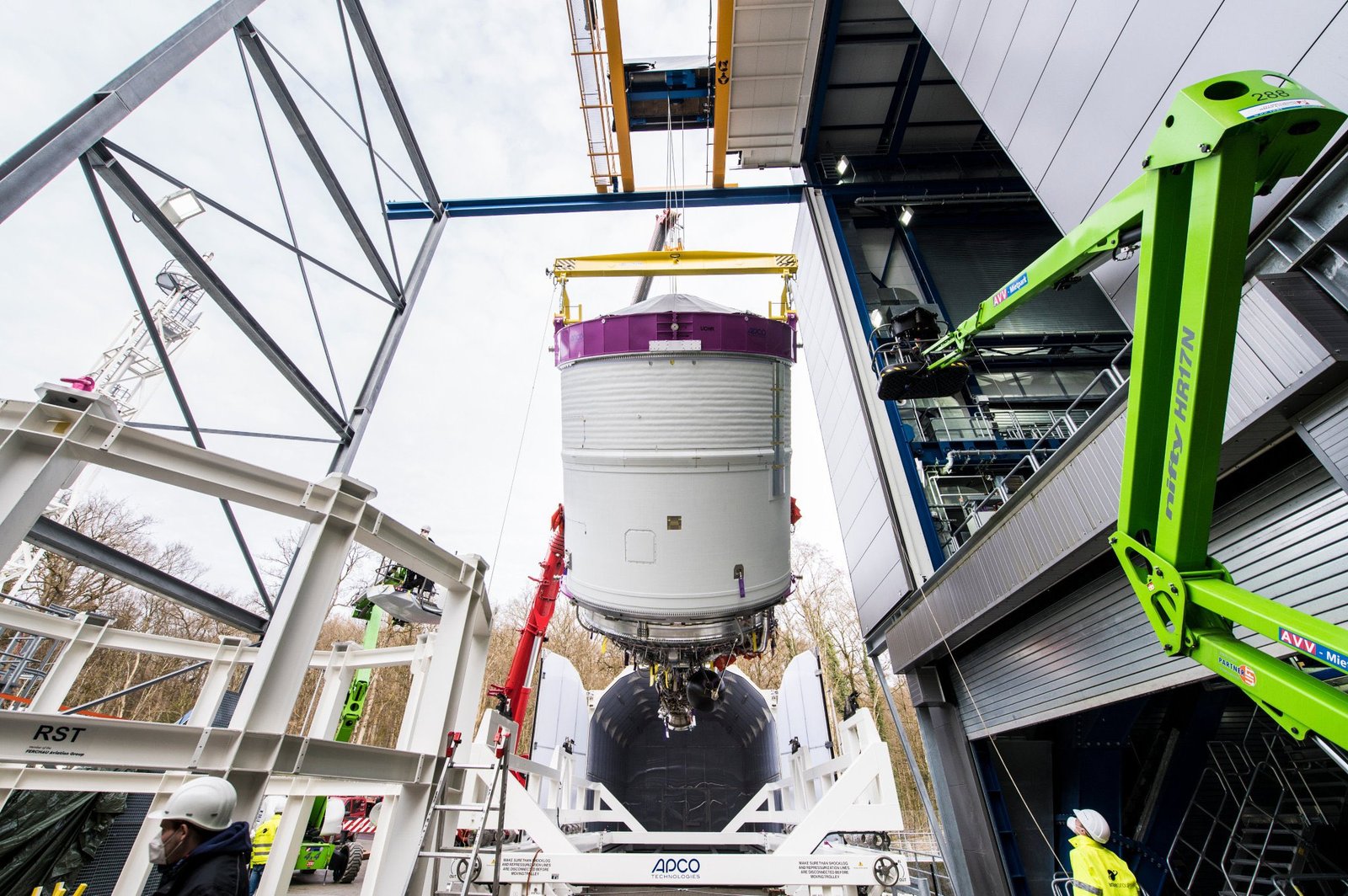 Étage supérieur d’Ariane 6 sur banc d’essai au DLR