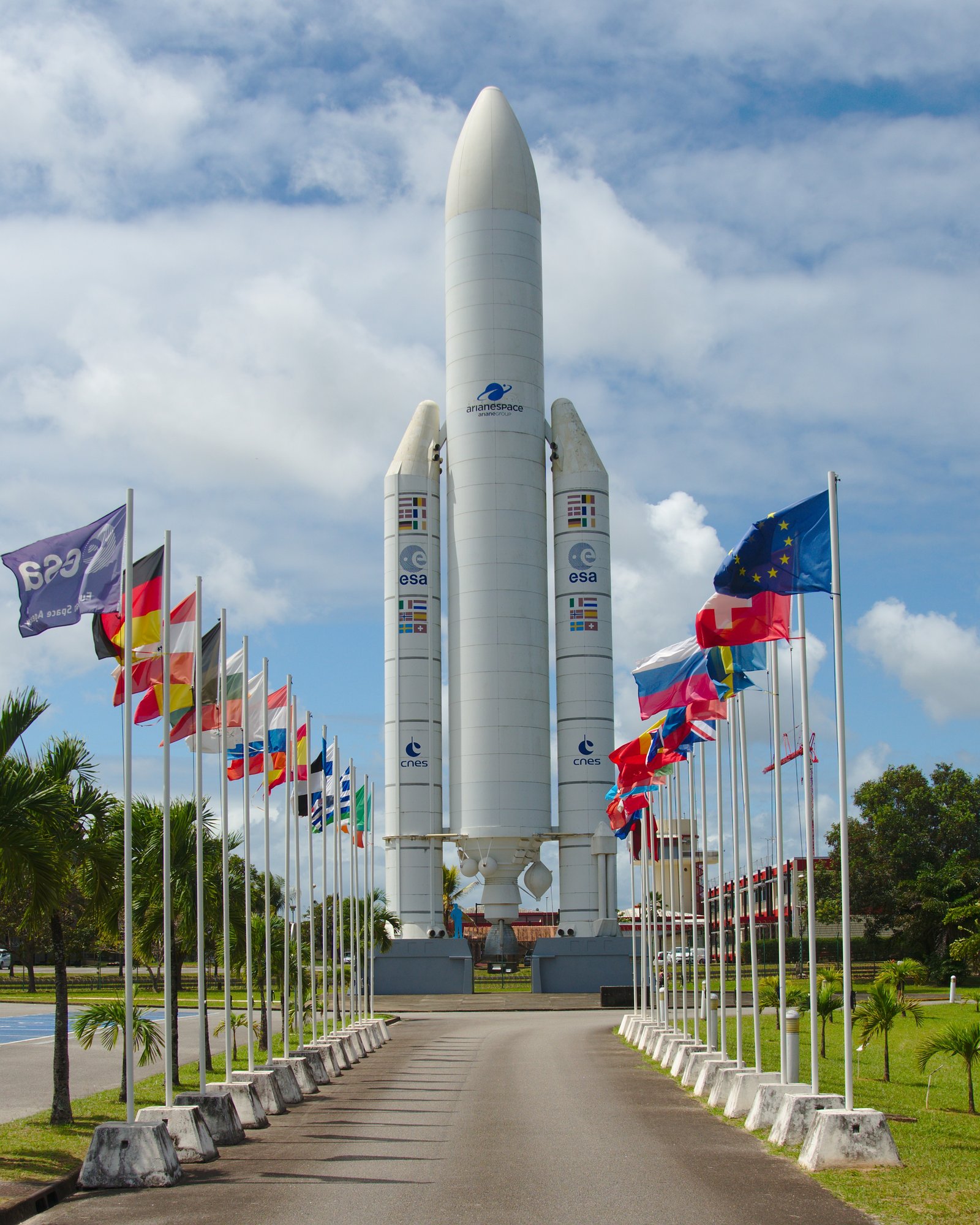 Entrée du Centre spatial guyanais à Kourou