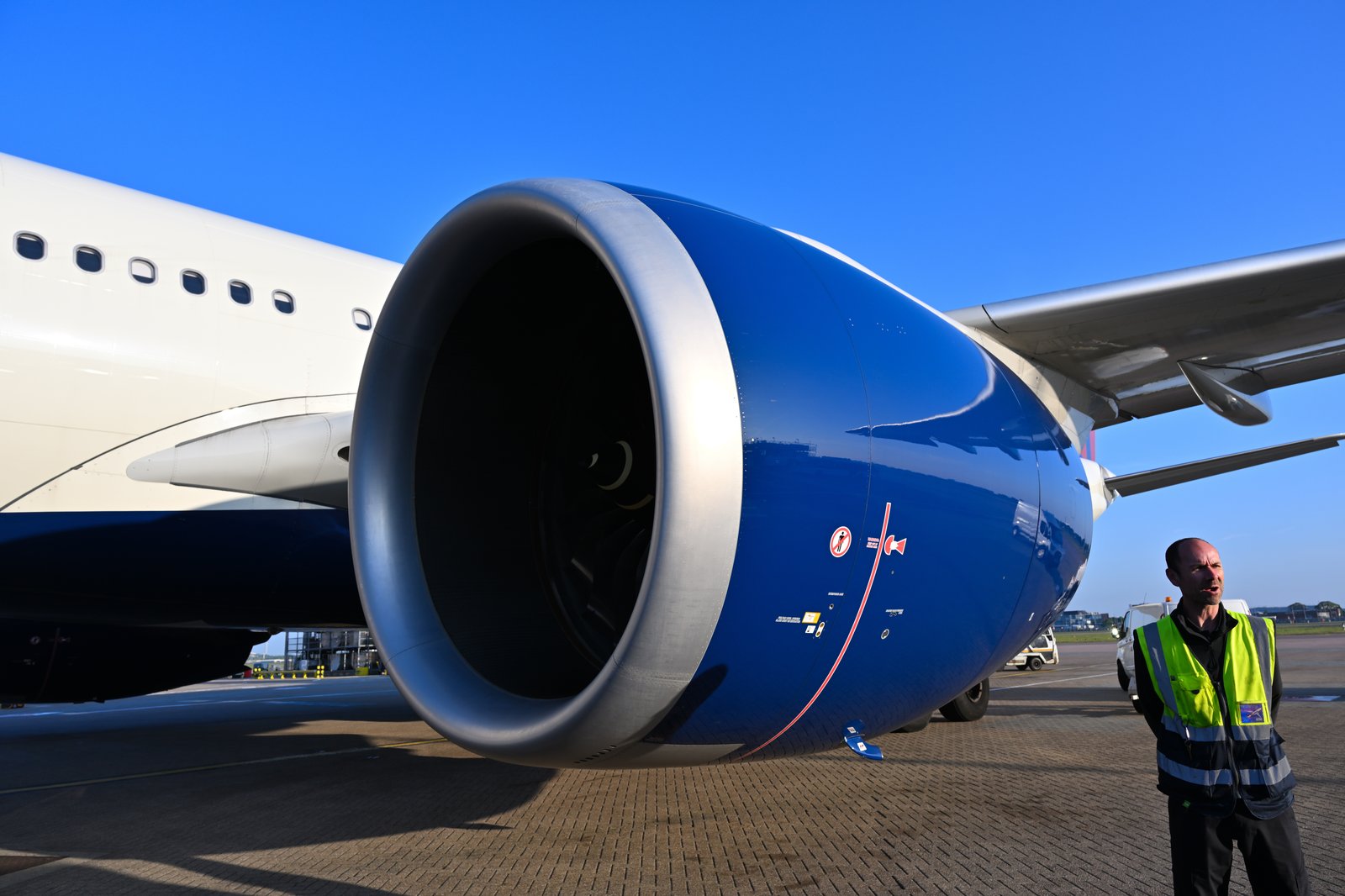 Moteur Rolls-Royce Trent 7000 sous l’aile d’un A330-900