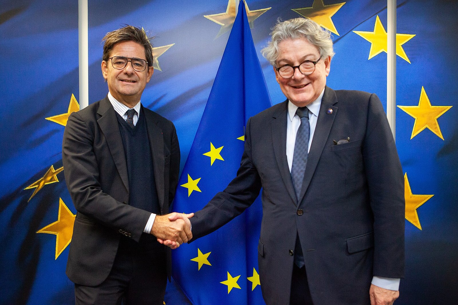 Nicolas Dufourcq aux côtés de Thierry Breton