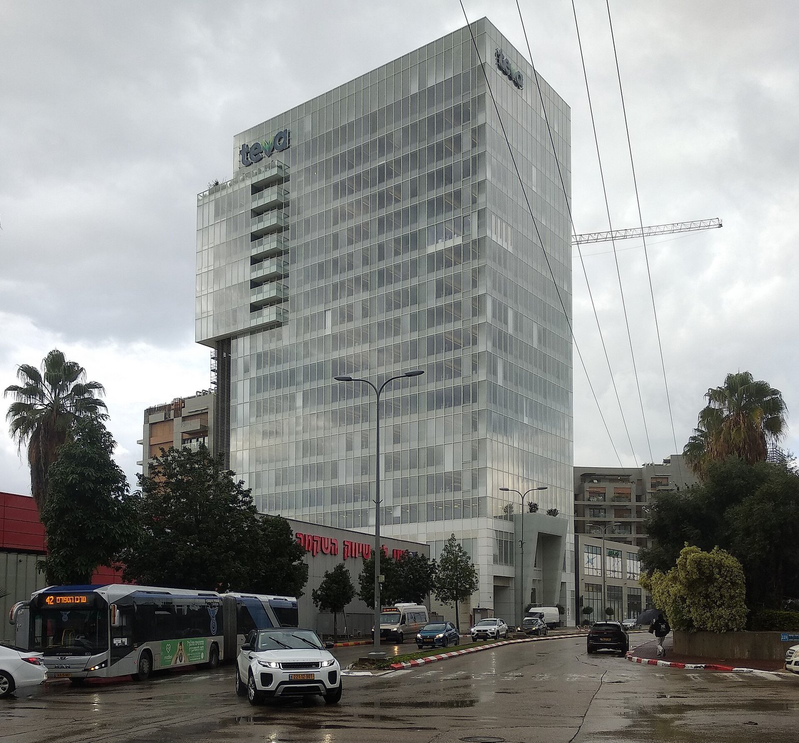 La tour du siège de Teva à Tel-Aviv